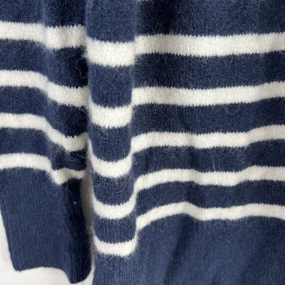 Madewell Sz S Cardigan Sweater Cozy Walker Striped Wool Alpaca Blend Nautical - Picture 5 of 11